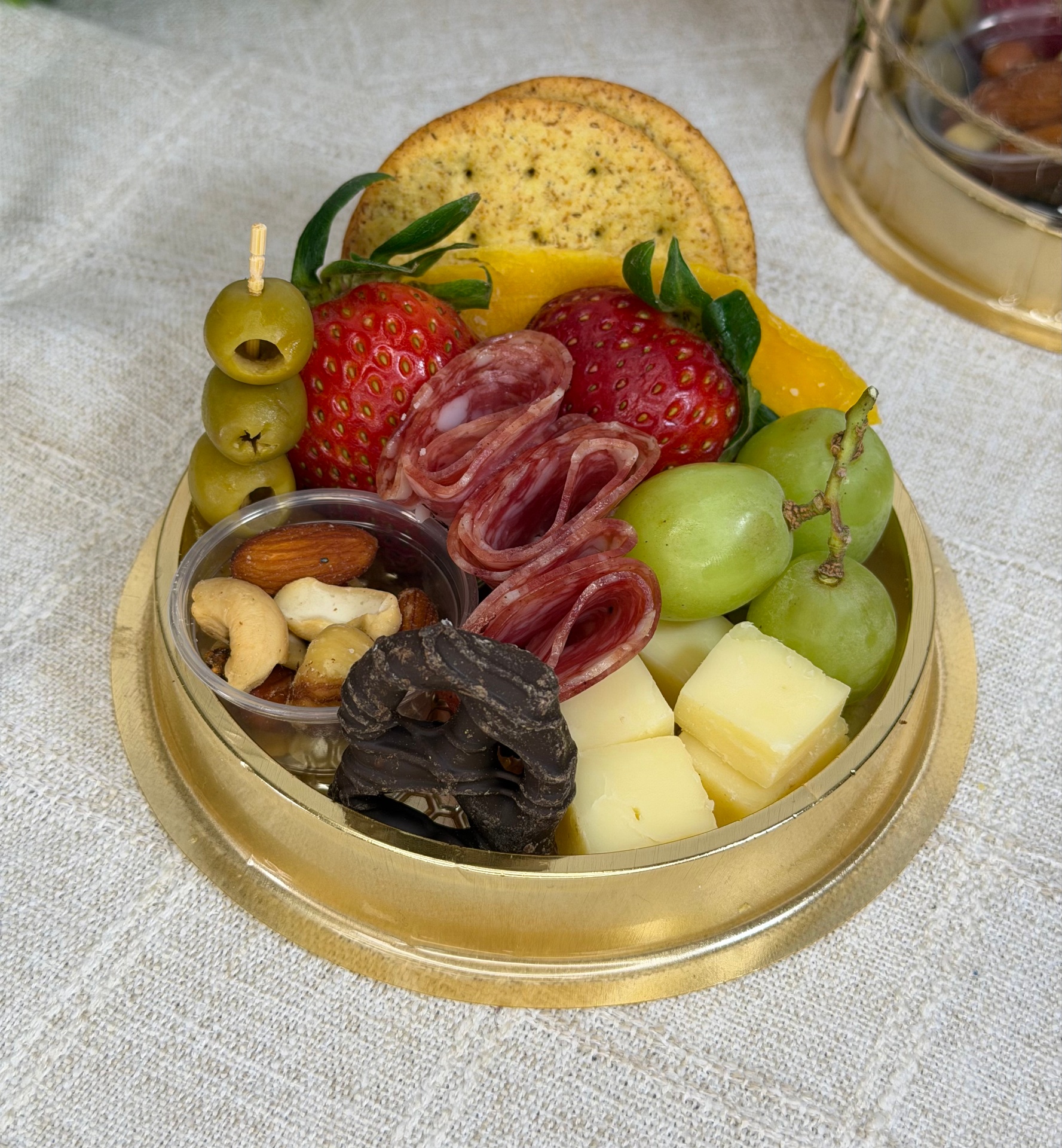Gold Tray — Closeup