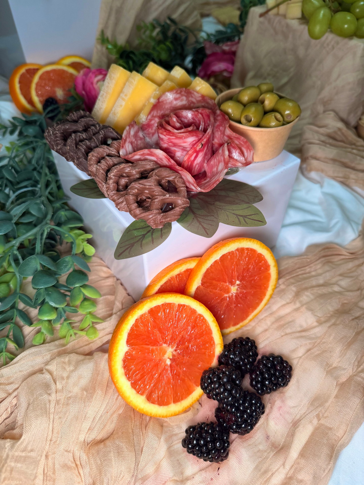 Citrus & Salami Roses